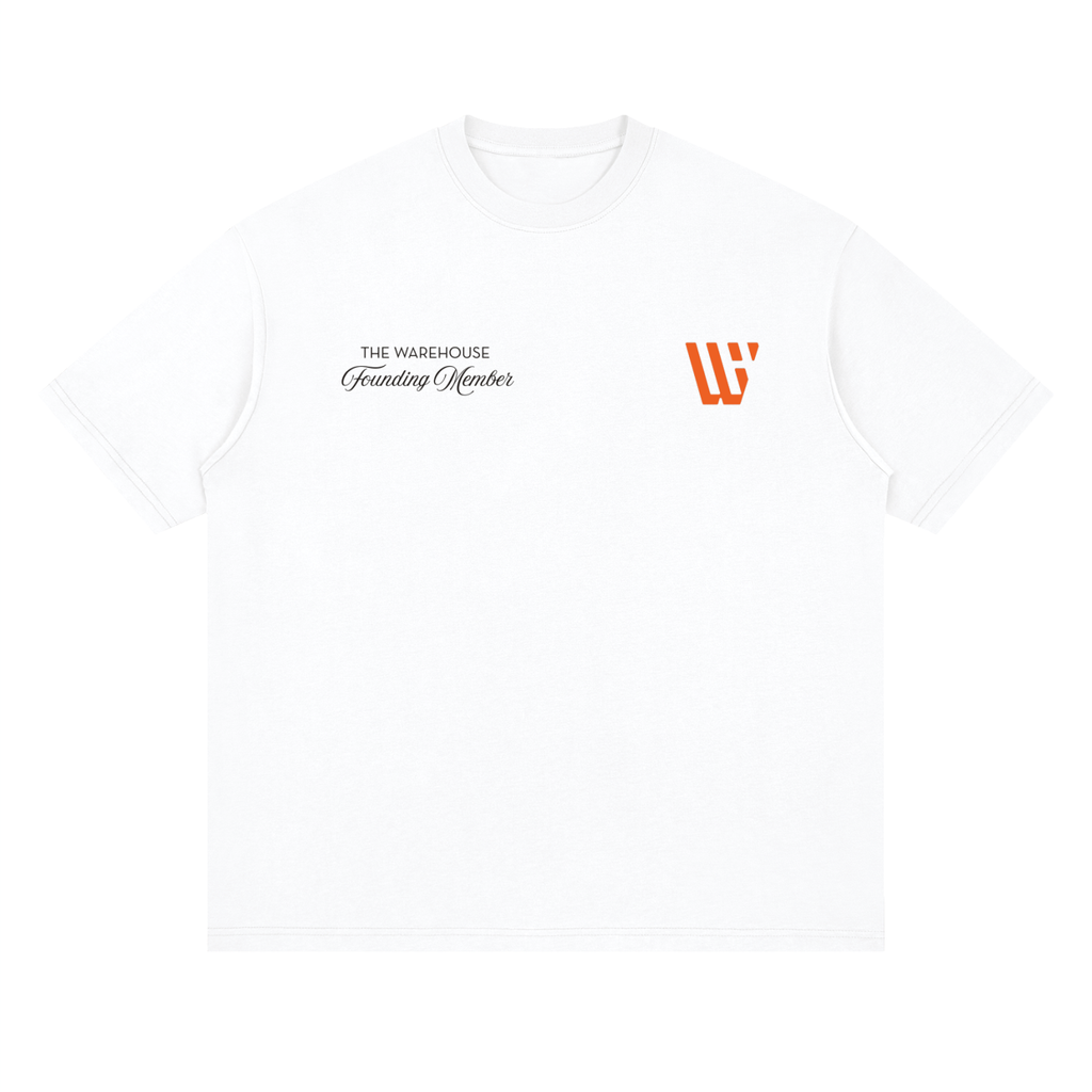 Double Logo Loose Drop Shoulder T-Shirt