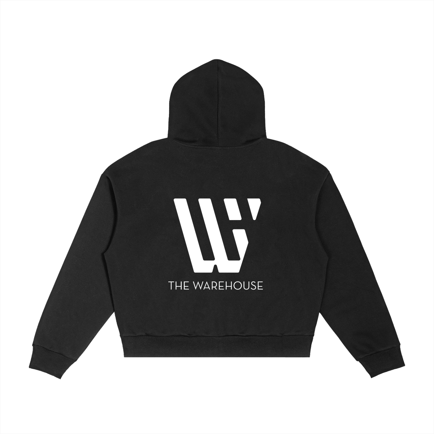 Unisex Logo Plaid Boxy Zip Hoodie