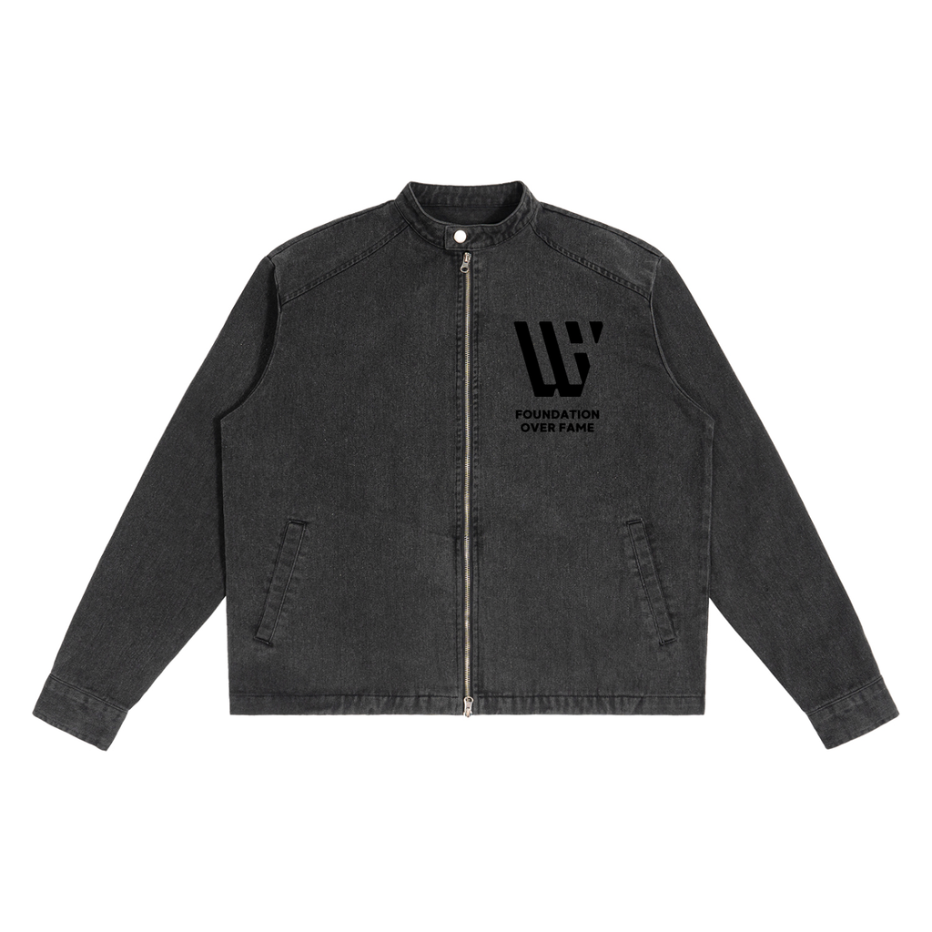 Unisex Logo Denim Vintage Washed Jacket