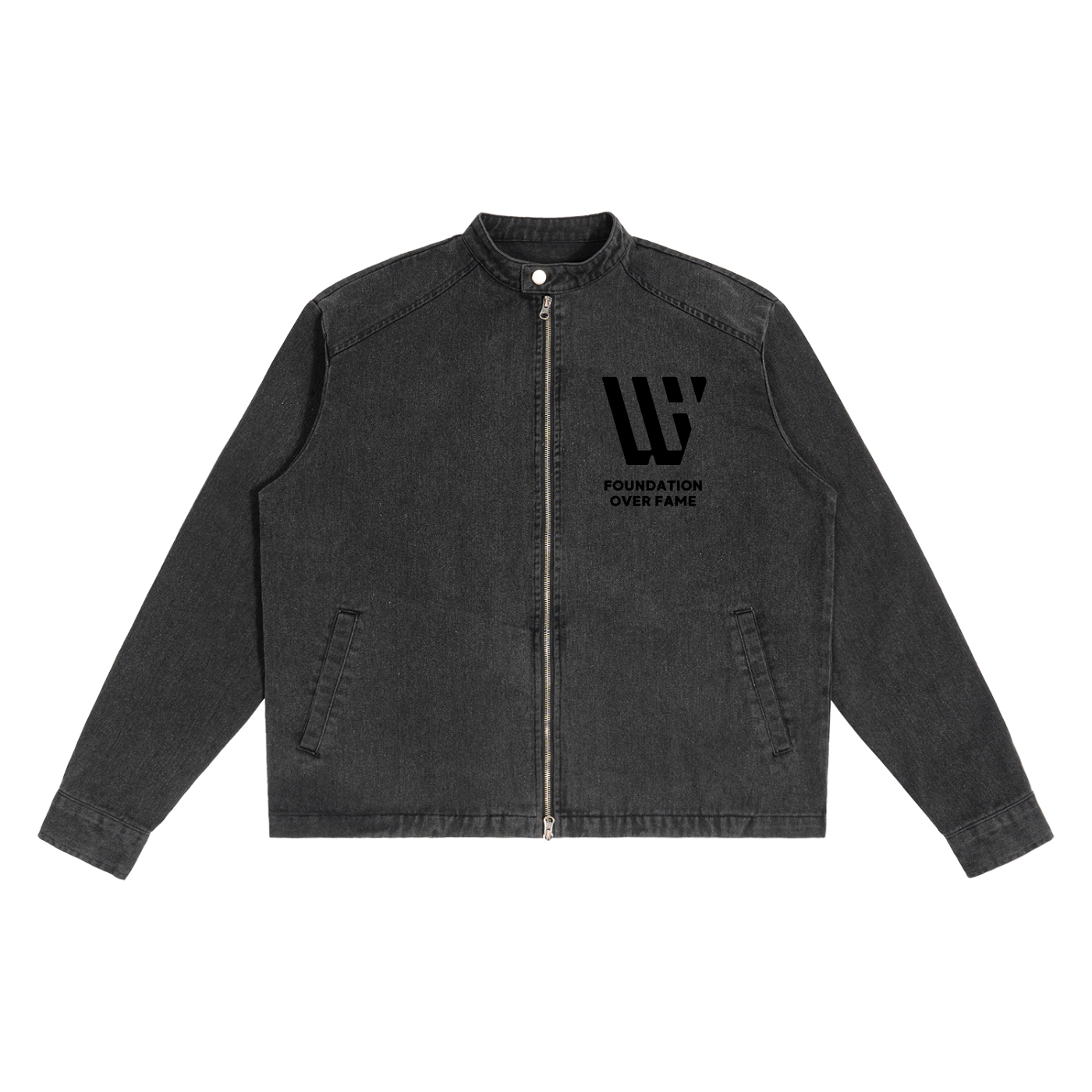 Unisex Logo Denim Vintage Washed Jacket