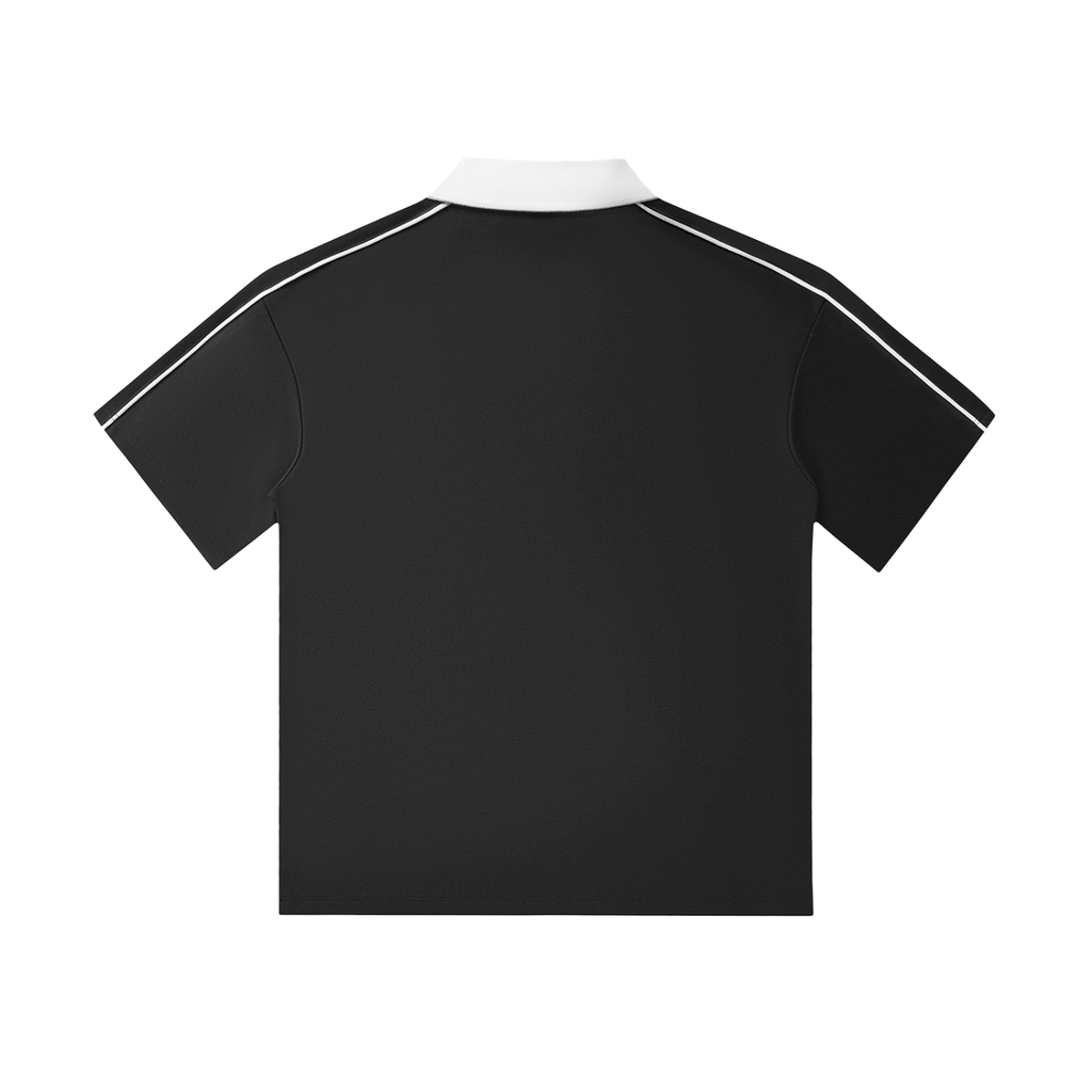 Unisex Logo Collar Short-Sleeve Polo Shirt