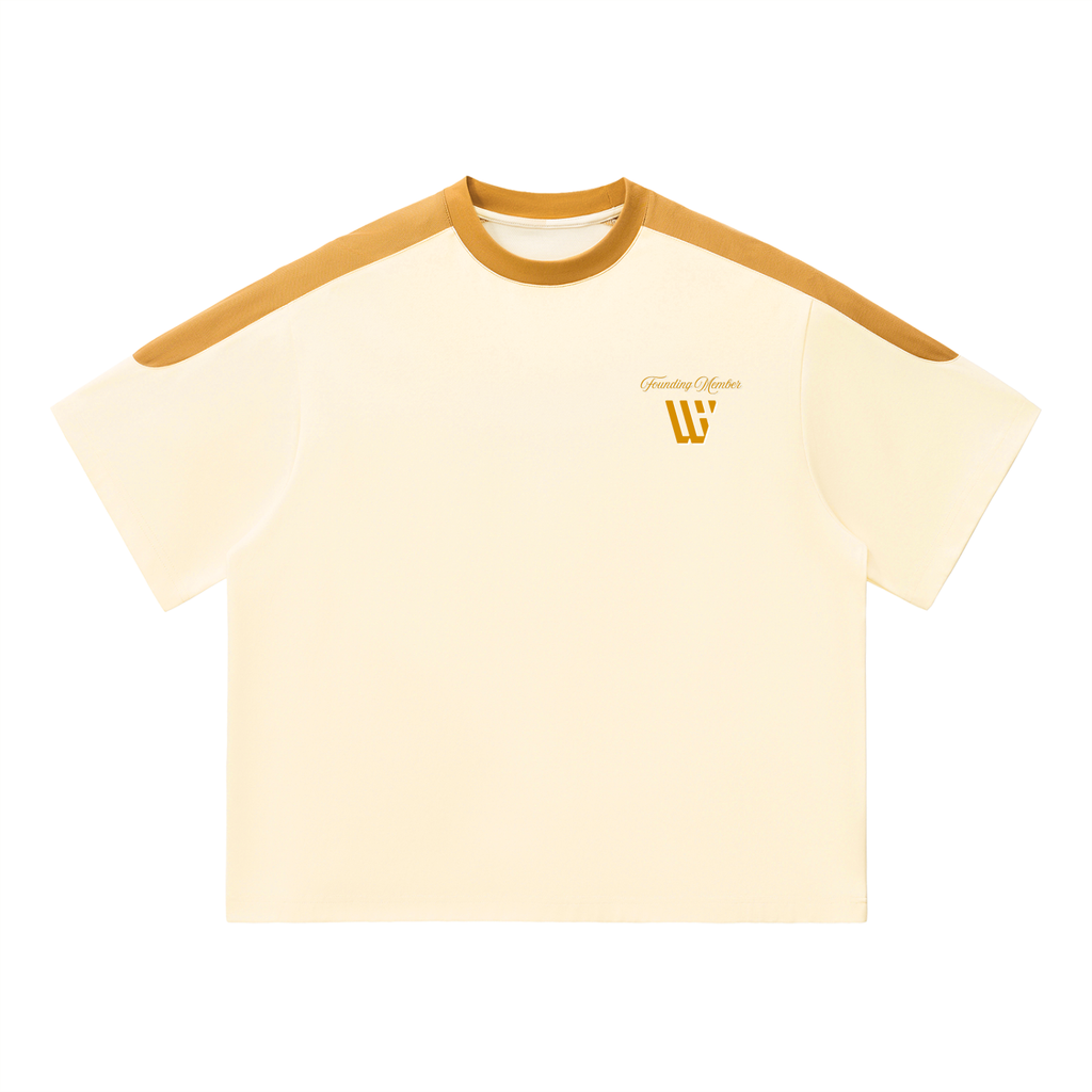 Unisex 'Founding Member' Color Block Oversized T-Shirt