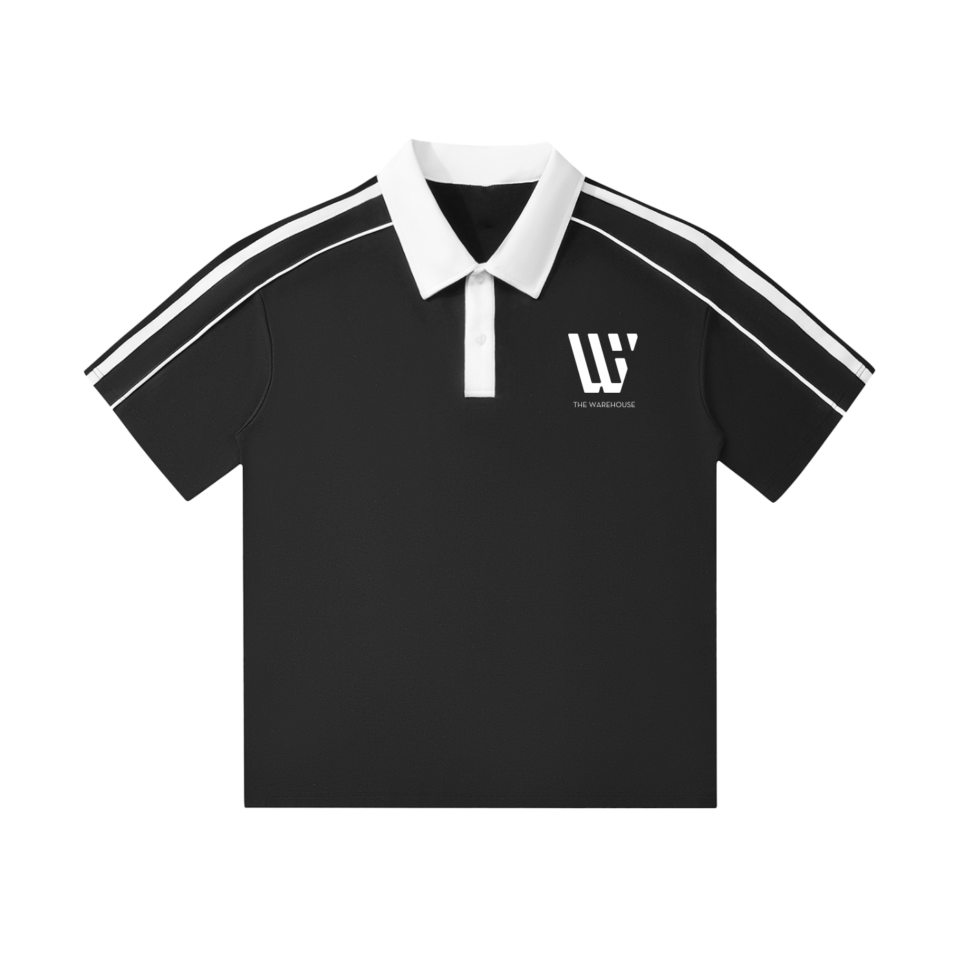Unisex Logo Collar Short-Sleeve Polo Shirt