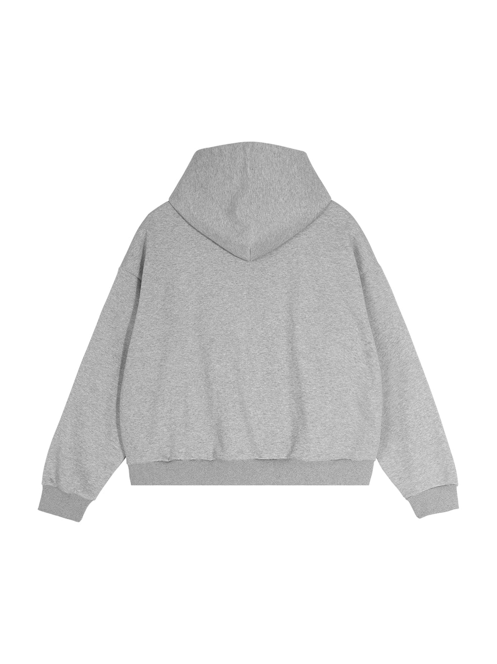 Unisex Logo Plaid Boxy Zip Hoodie